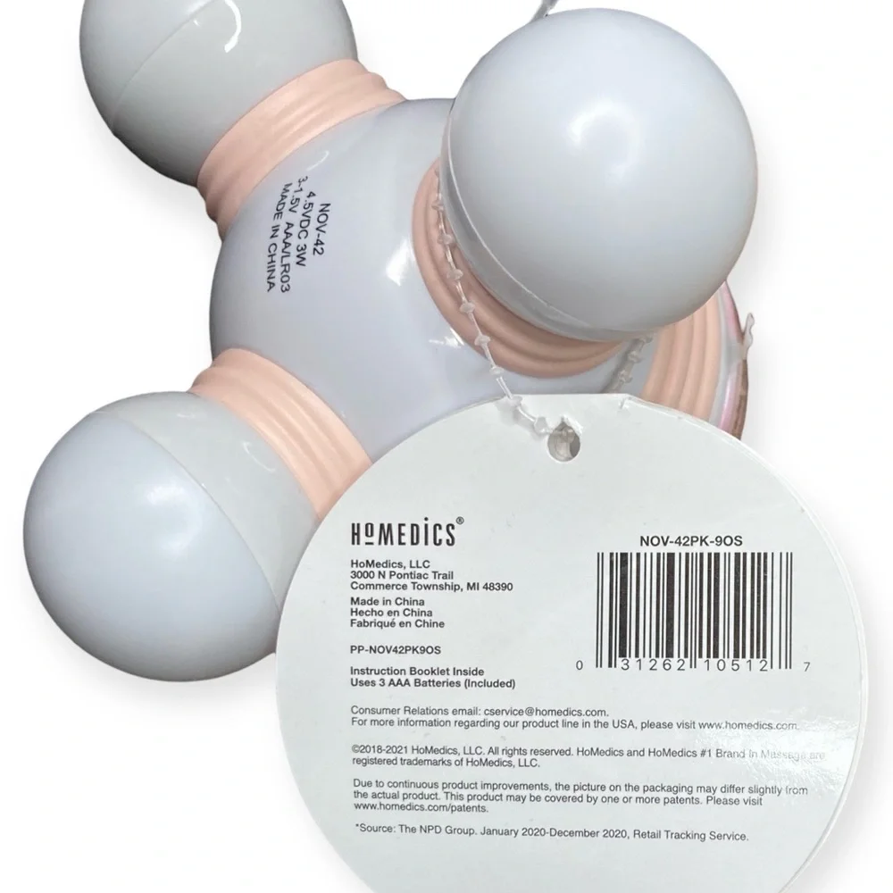 (11) HoMedics Marbleous Novelty Marble Portable Hand Held Mini Massager - Pink